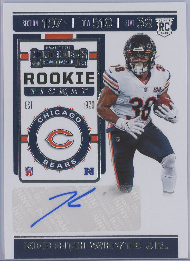 #269 Kerrith Whyte Jr. Bears RC Auto