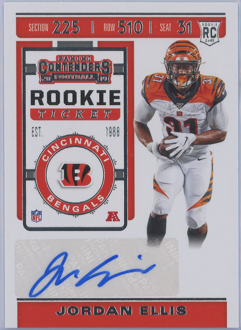 #292 Jordan Ellis Bengals RC Auto