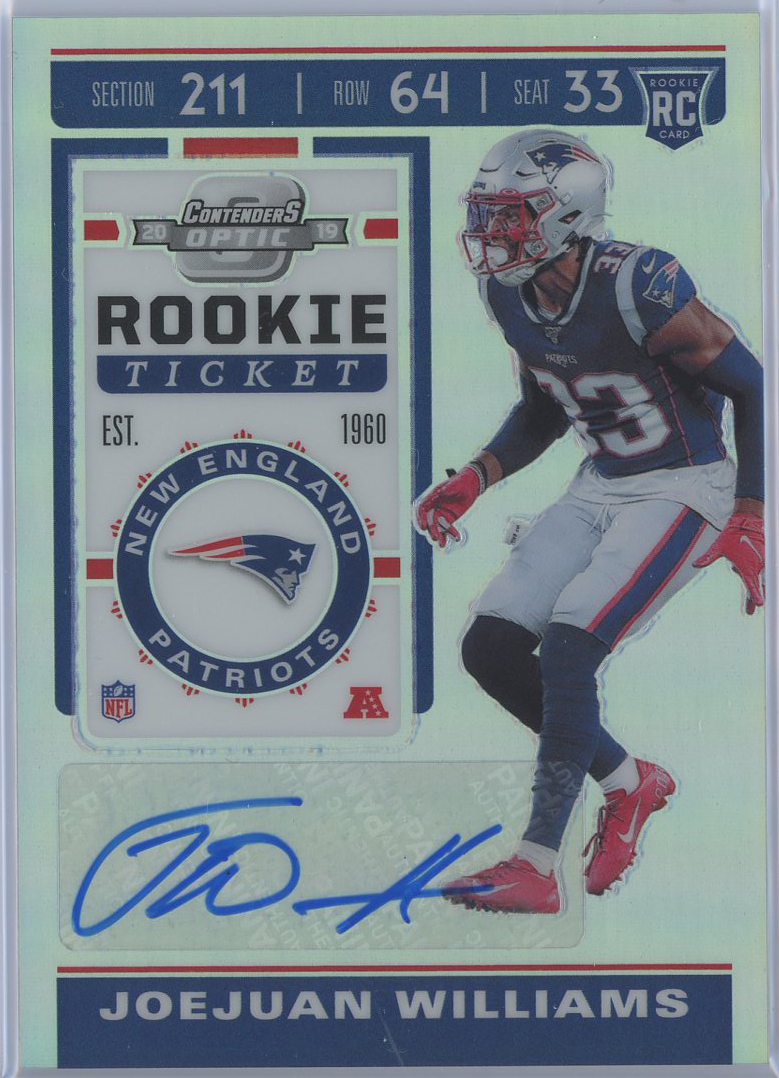 #169 Joejuan Williams Patriots RC Auto