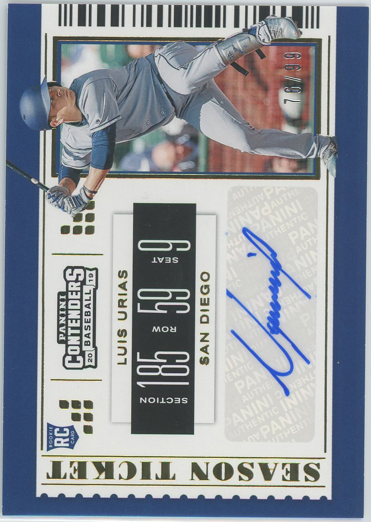 #24 Luis Urias Padres RC Auto 76/99