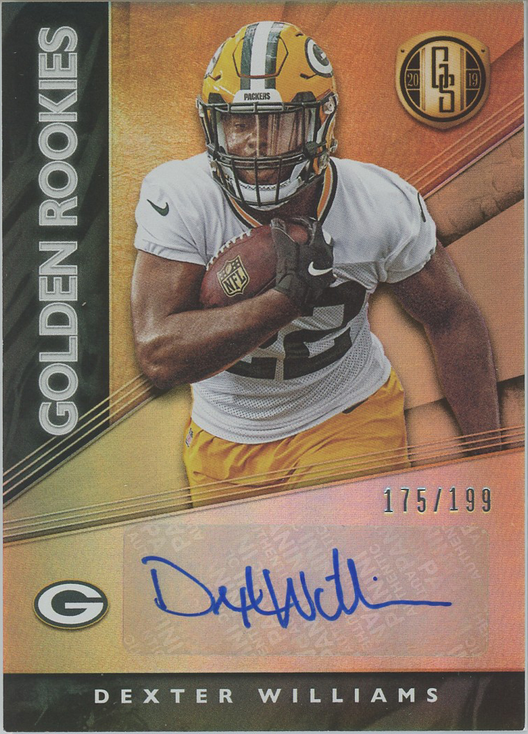 2019 Panini Gold Standard Golden Rookies Autographs #GRA-DXW Dexter Williams Packers RC Auto 175/199
