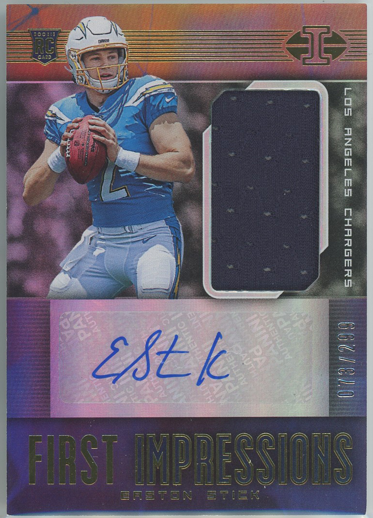 #117 Easton Stick Chargers RC Auto