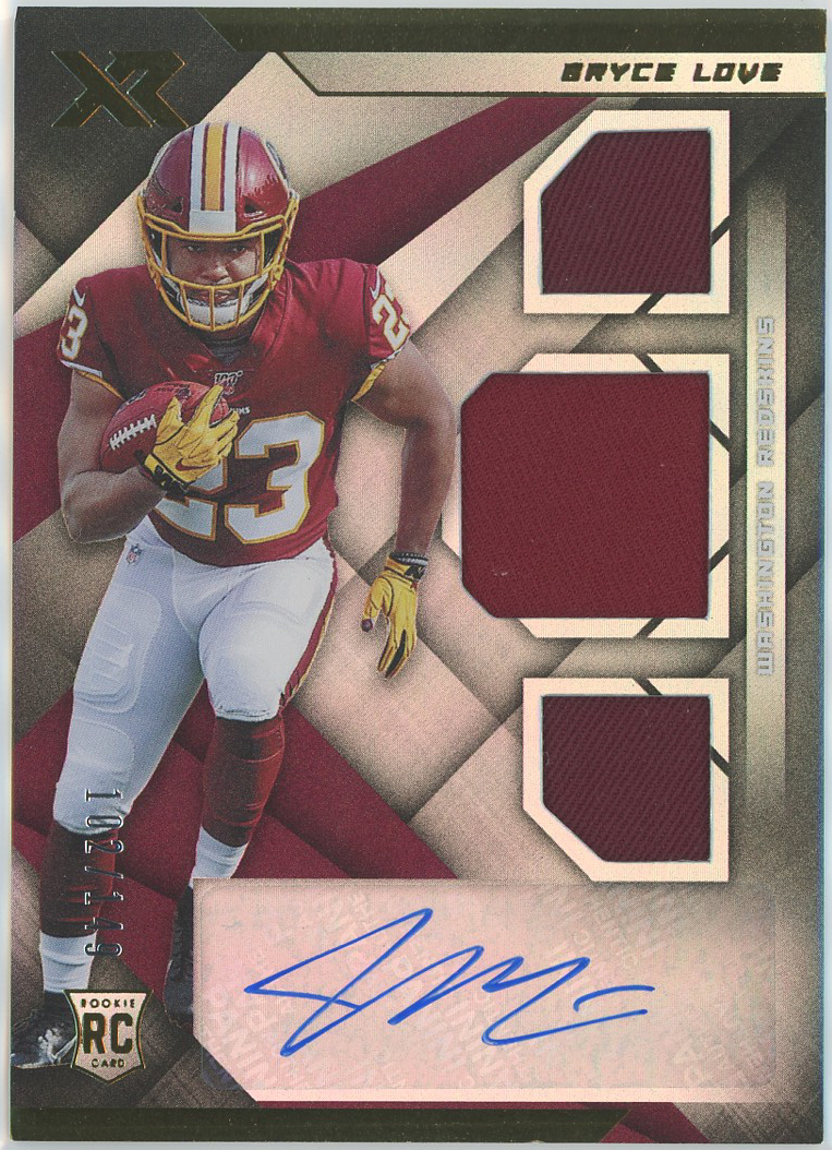 #214 Bryce Love Redskins RC Auto