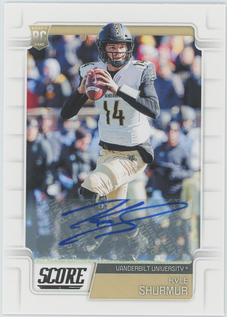 2019 Score Rookie Autographs #387 Kyle Shurmur Chiefs RC Auto