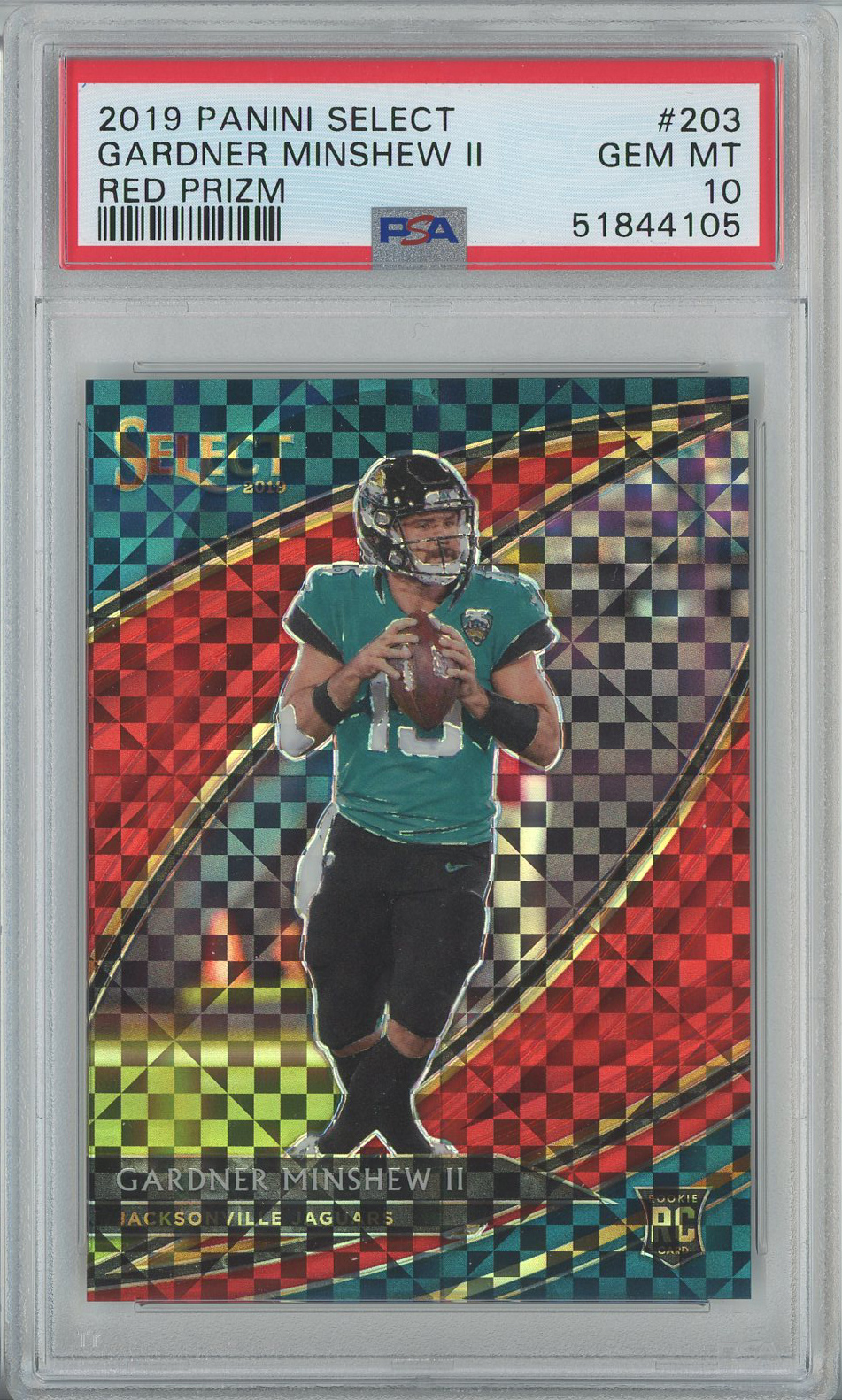 #203 Gardner Minshew II Jaguars RC PSA 10