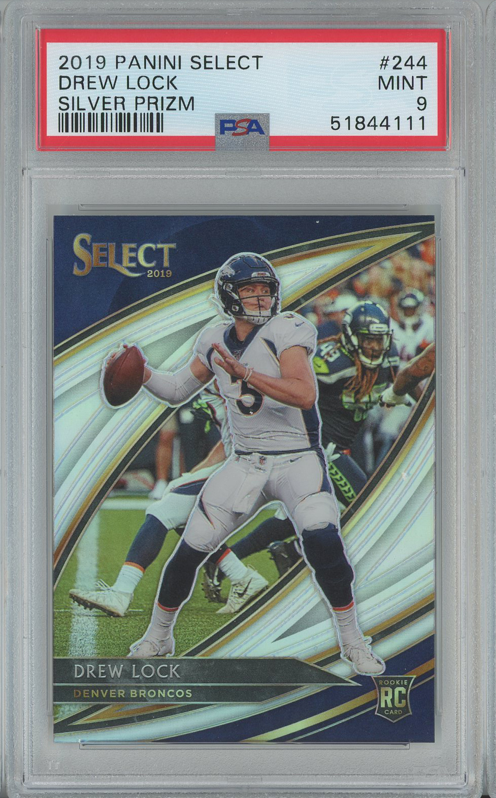 #244 Drew Lock Broncos RC PSA 9