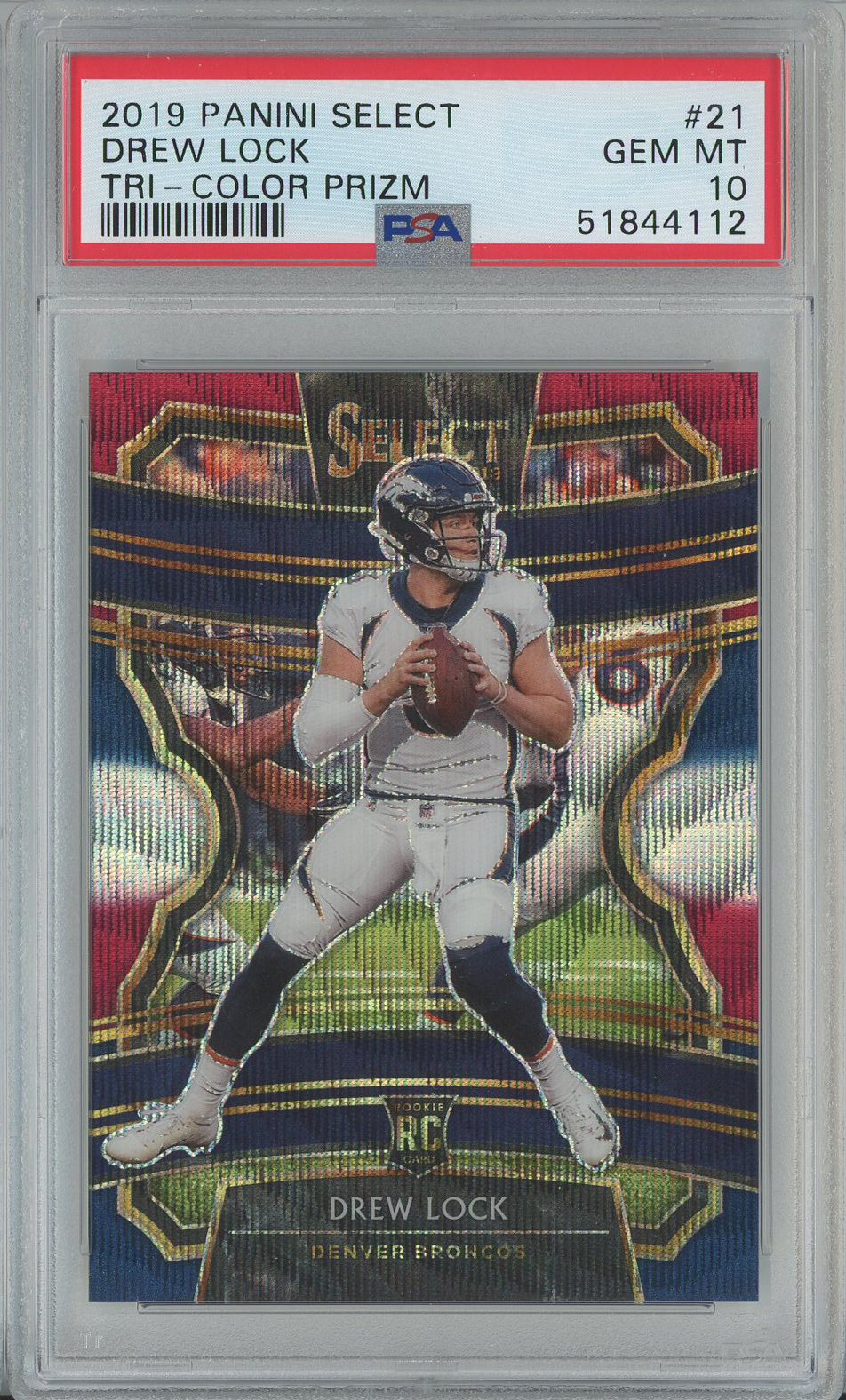 #21 Drew Lock Broncos RC PSA 10