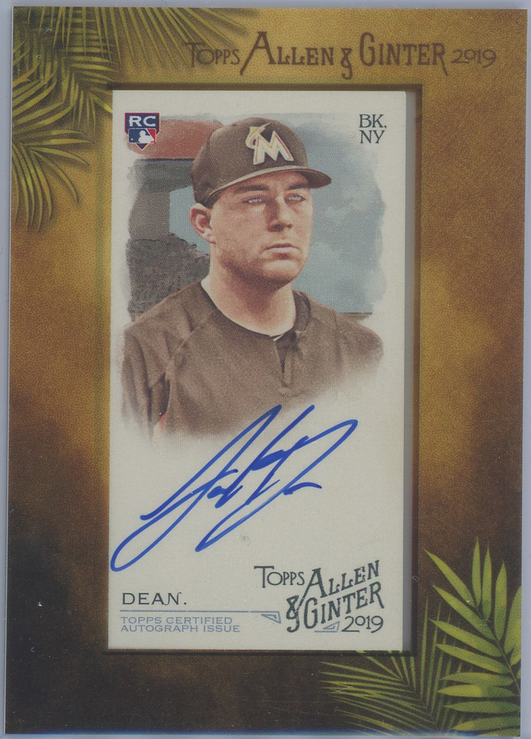 2019 Topps Allen and Ginter Framed Mini Autographs #MA-AD Austin Dean Marlins...