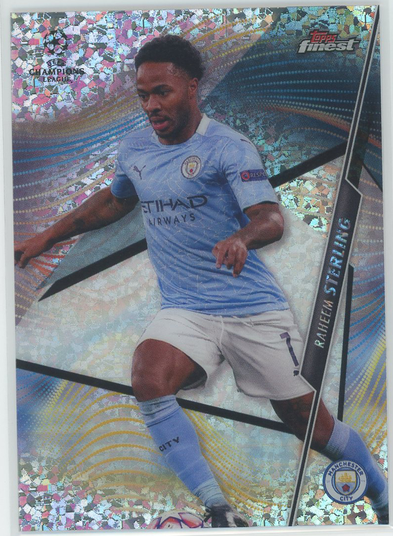 2020-21 Finest UEFA Champions League Mini Diamond Refractors #74 Raheem Sterling 013/175
