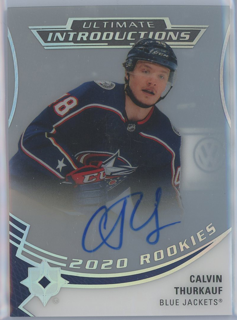 #UI-21 Calvin Thurkauf Blue Jackets RC Auto