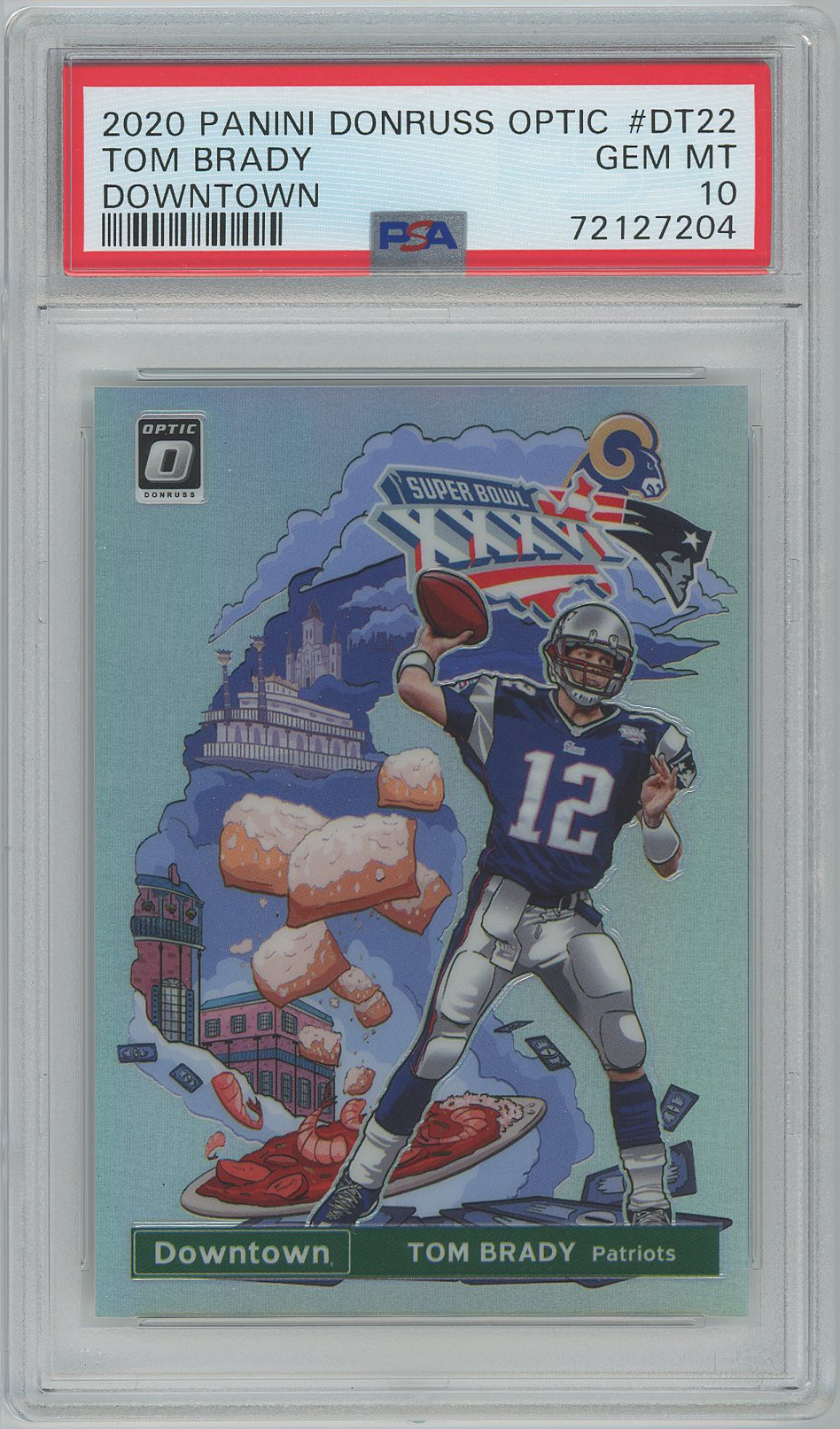 2020 Donruss Optic Downtown DT22 Tom Brady Patriots PSA 10 MyBallcards