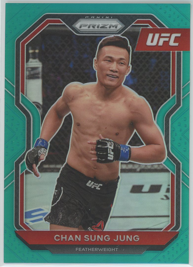 2021 Panini Prizm UFC Prizms Teal #78 Chan Sung Jung 49/49