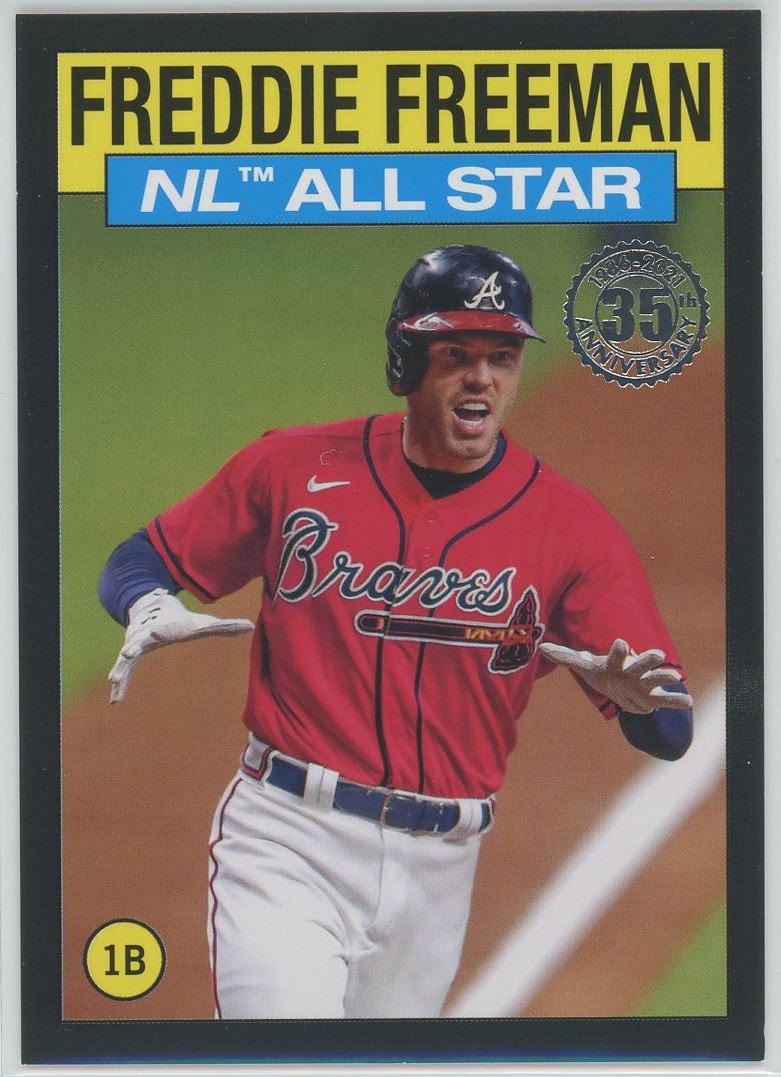 2021 Topps '86 Topps All Star Black #86AS-44 Freddie Freeman Braves 168/299