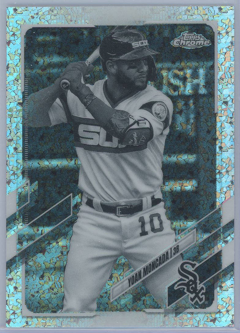 2021 Topps Chrome Black & White Mini-Diamond #186 Yoan Moncada White Sox