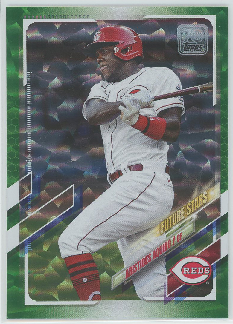 2021 Topps Green Foil #245 Aristides Aquino FS Reds 411/499 - MyBallcards