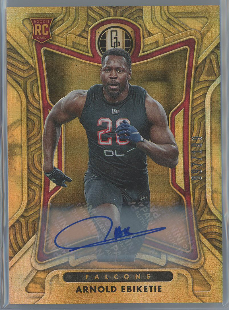 2022 Panini Gold Standard Rookie Auto #198 Arnold Ebiketie Falcons RC 097/199