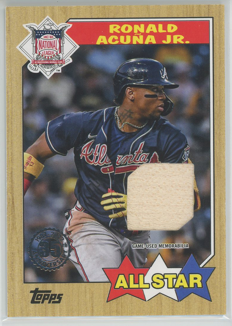 2022 Topps 87 Topps All Star Relics 87ASR RA Ronald Acuna Jr. Braves