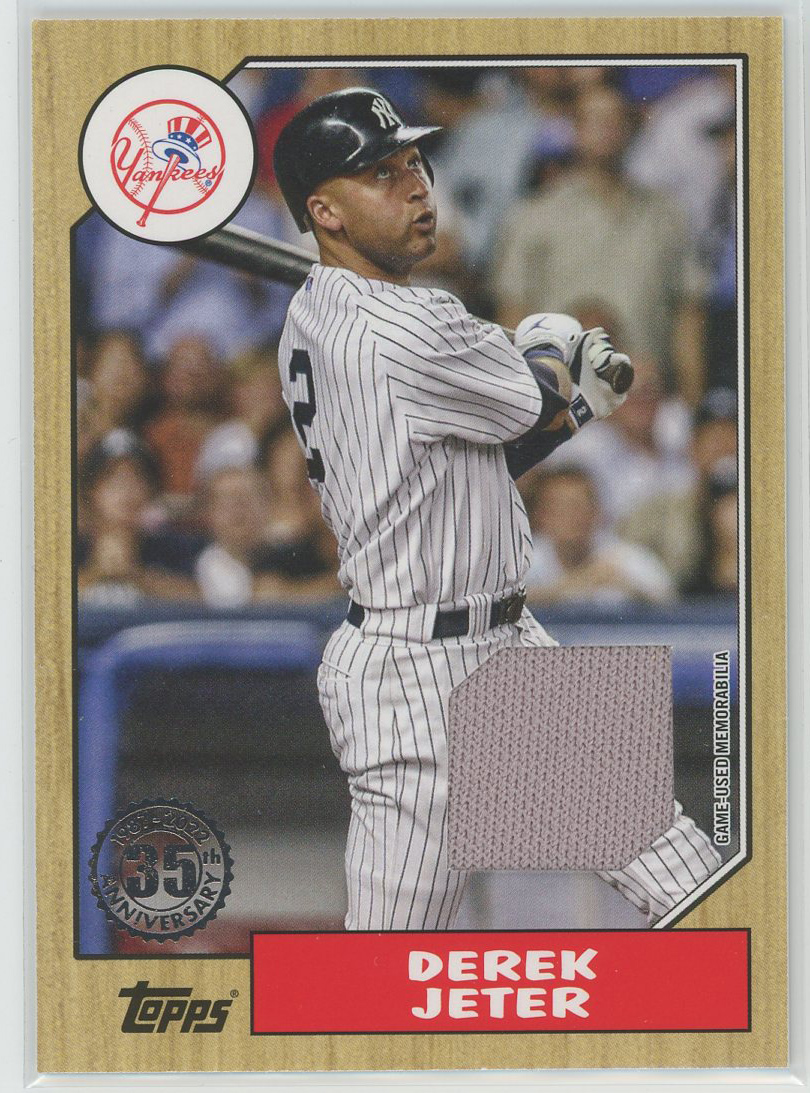 2022 Topps '87 Topps Relics #87R-DJ Derek Jeter Yankees Jersey