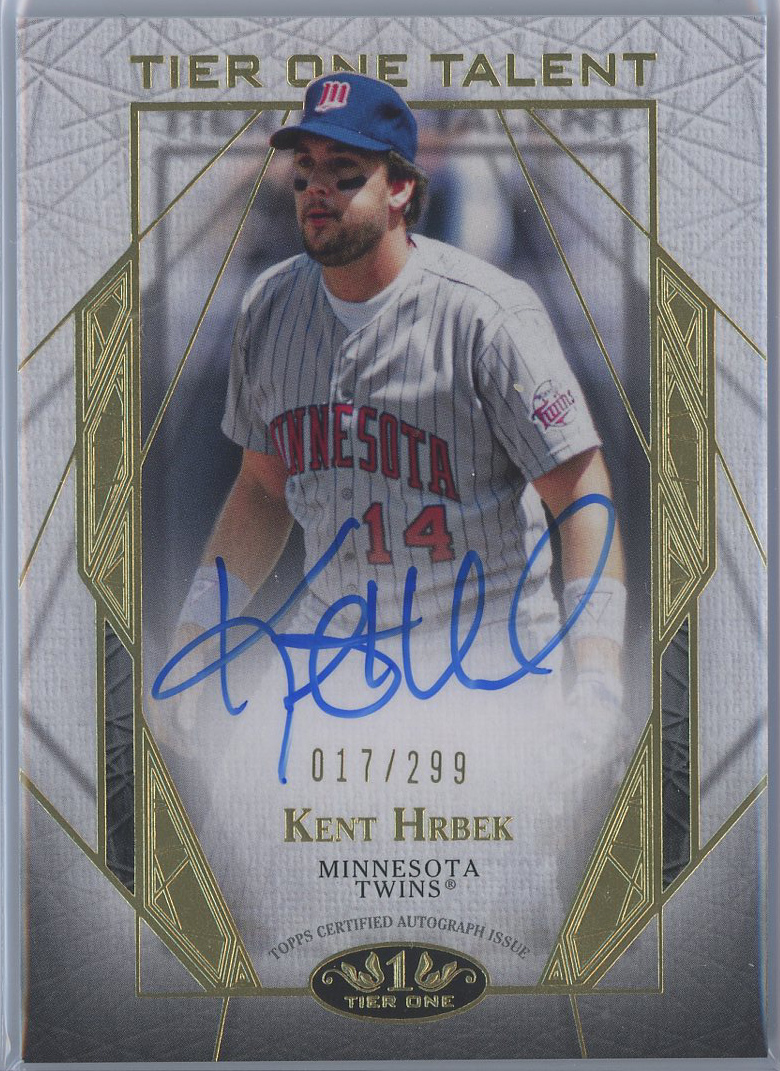 2022 Topps Tier One Talent Auto #T1TA-KHR Kent Hrbek Twins 017/299 -  MyBallcards