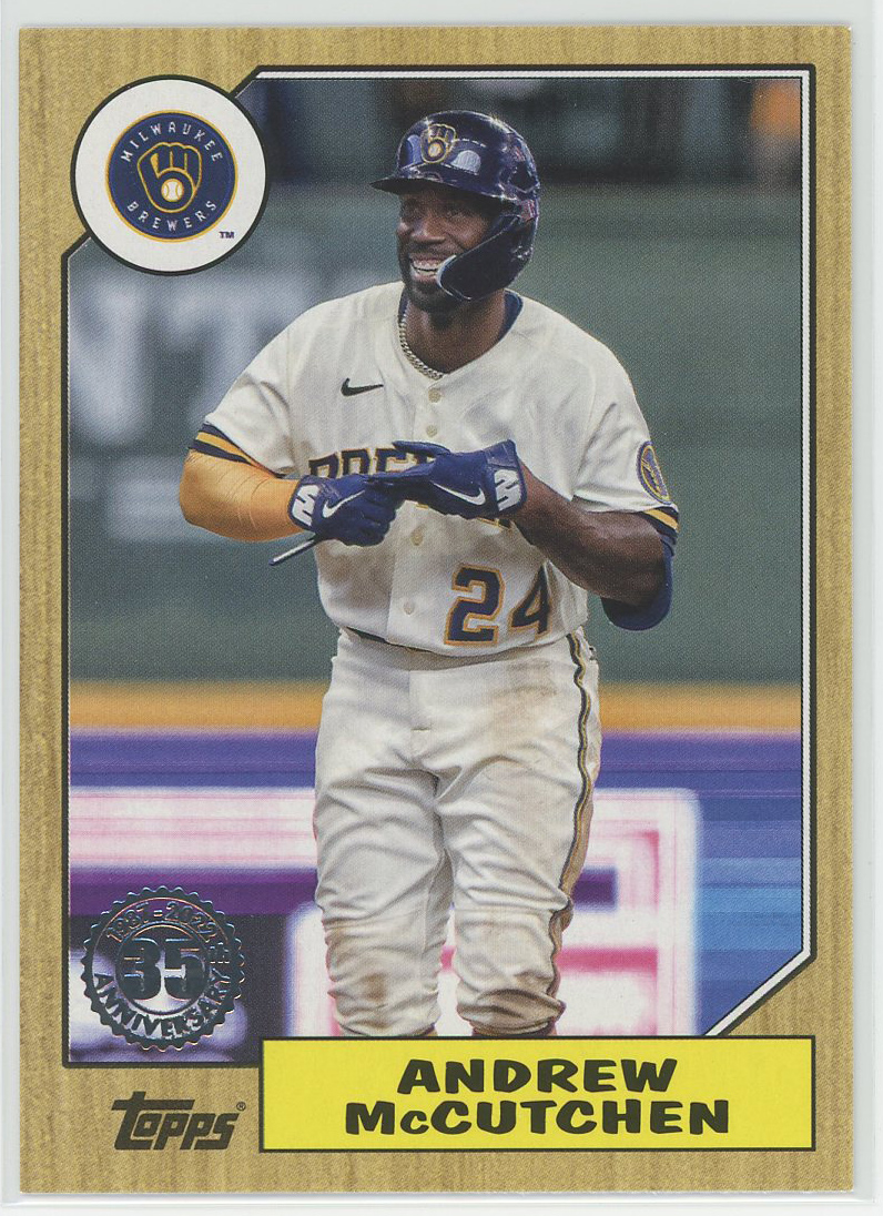 2022 Topps Update '87 Topps #87TBU-26 Andrew McCutchen Brewers