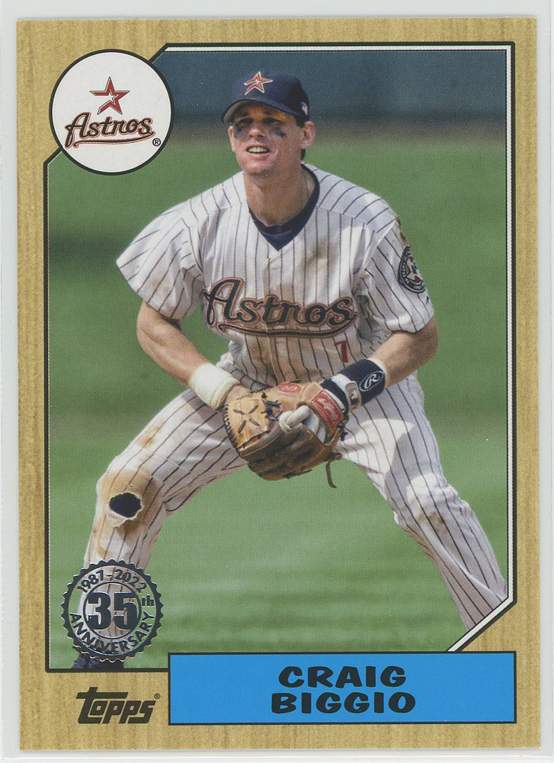 2022 Topps Update '87 Topps #87TBU-28 Craig Biggio Astros