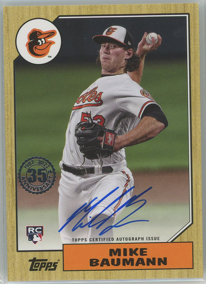 #87BA-MB Mike Baumann Orioles RC