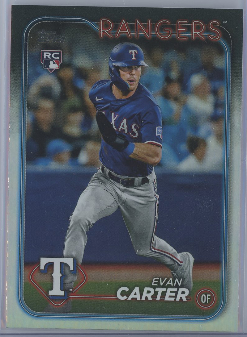 2024 Topps Rainbow Foil #280 Evan Carter Rangers RC